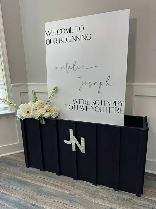 Luxe Signage Stand Rental (Includes Personalized Sign)