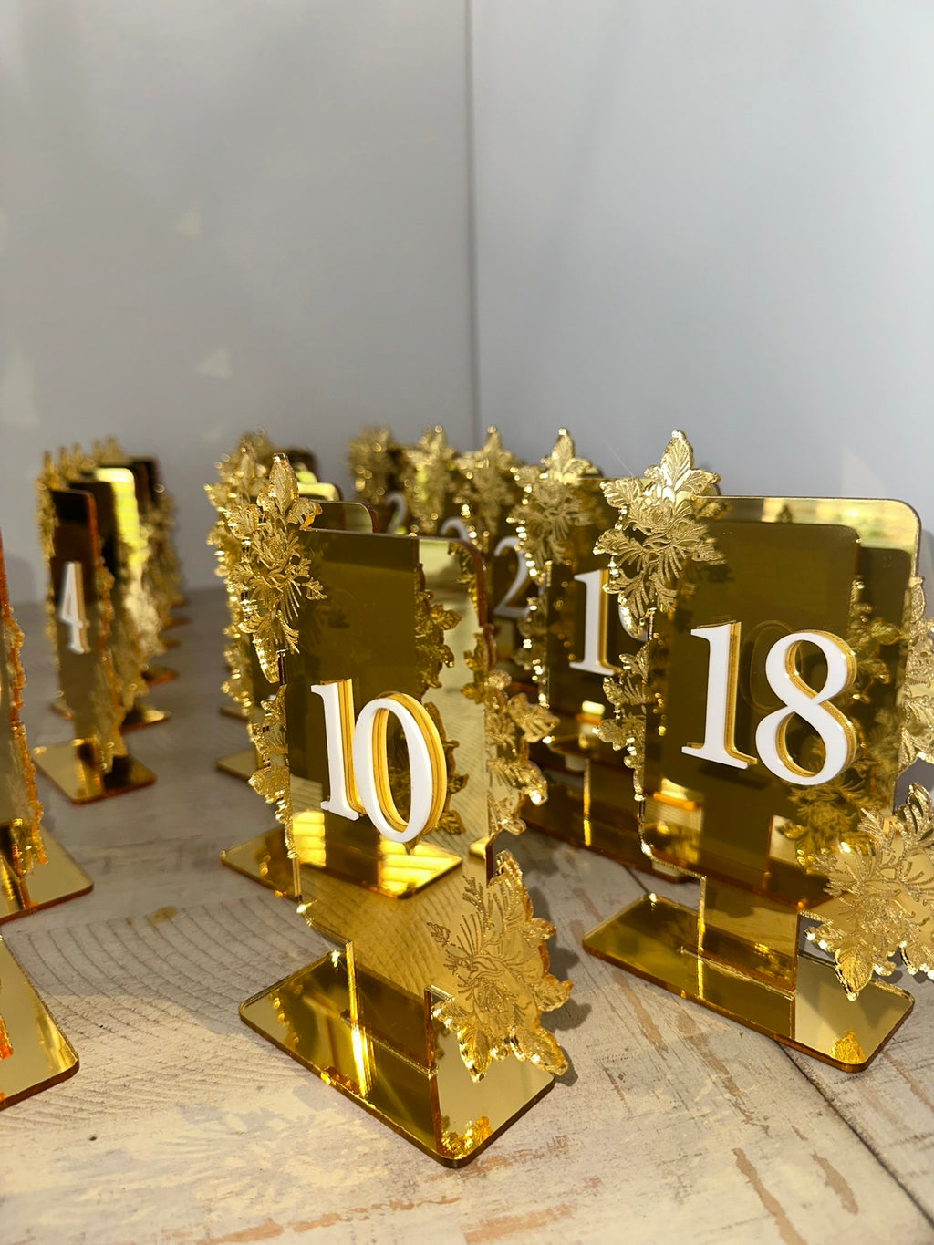 Gold Luxe Table Signs