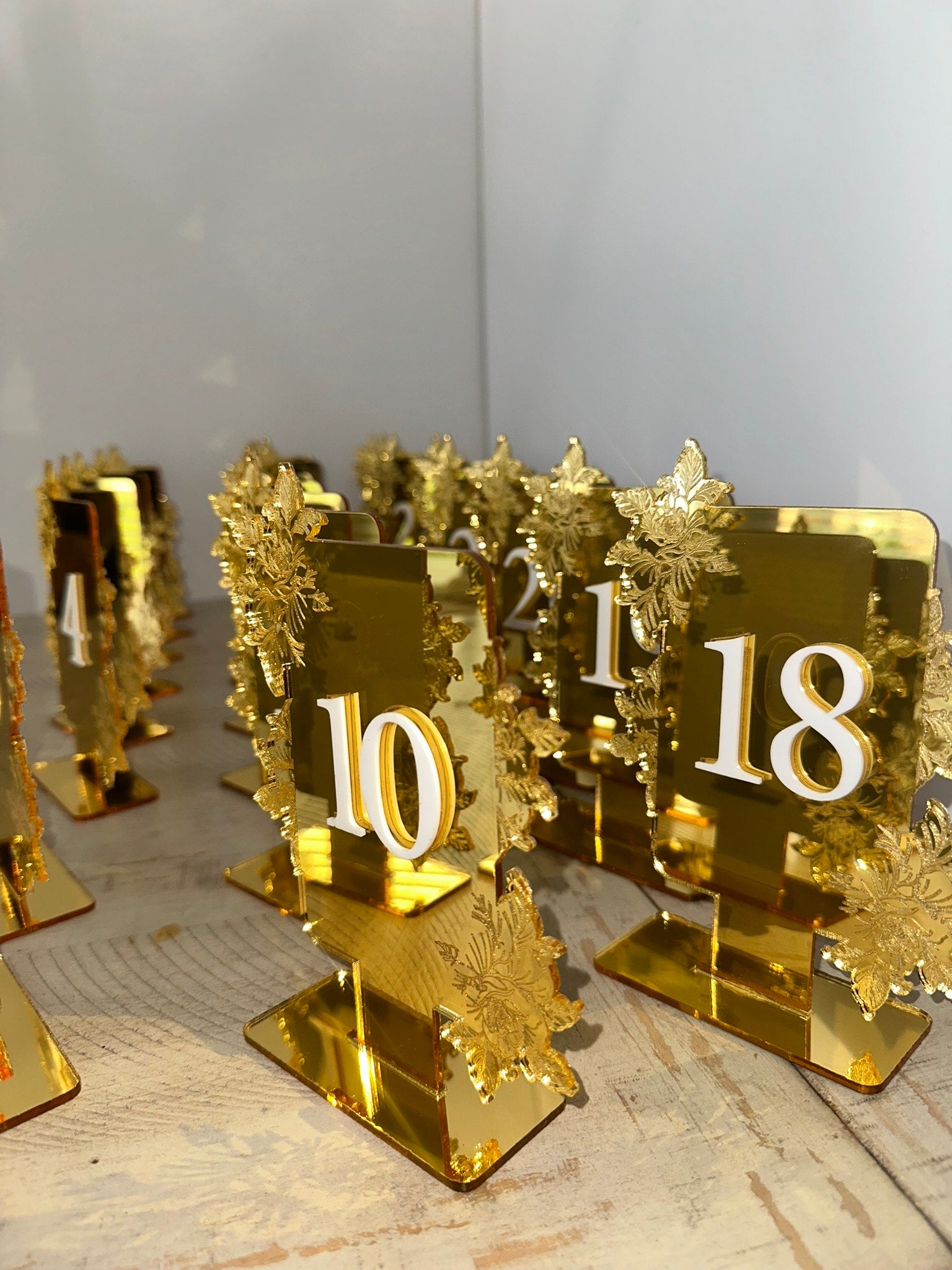Gold Luxe Table Signs