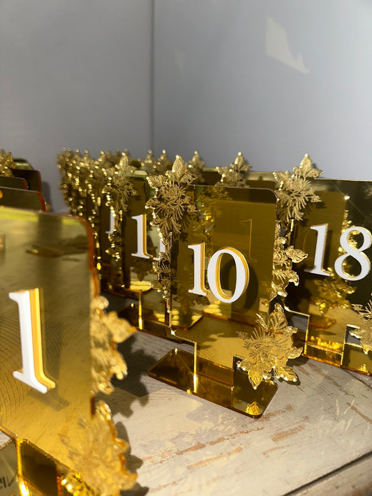 Gold Luxe Table Signs